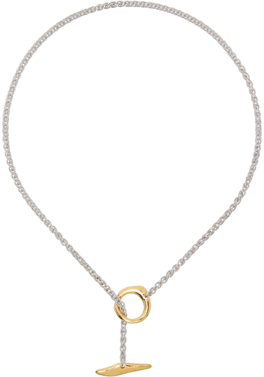 Tom Wood Silver & Gold Robin Duo Necklace In Metallic