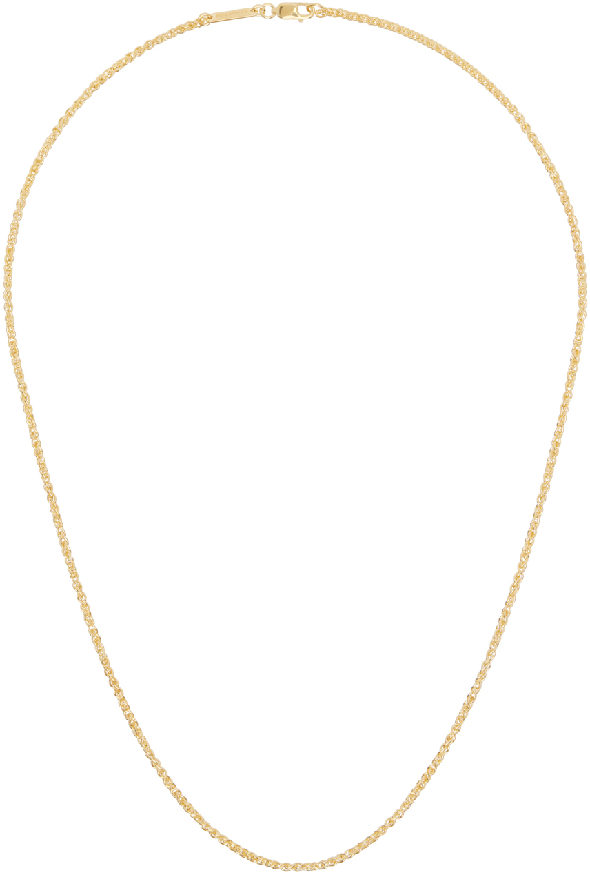 Tom Wood Gold Spike Chain Necklace In 925 Sterling Silver