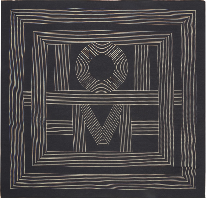 Totême Striped Monogram Print Scarf