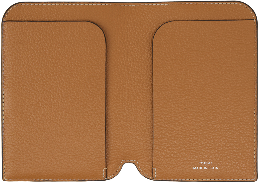 Toteme Monogram Leather Passport Holder