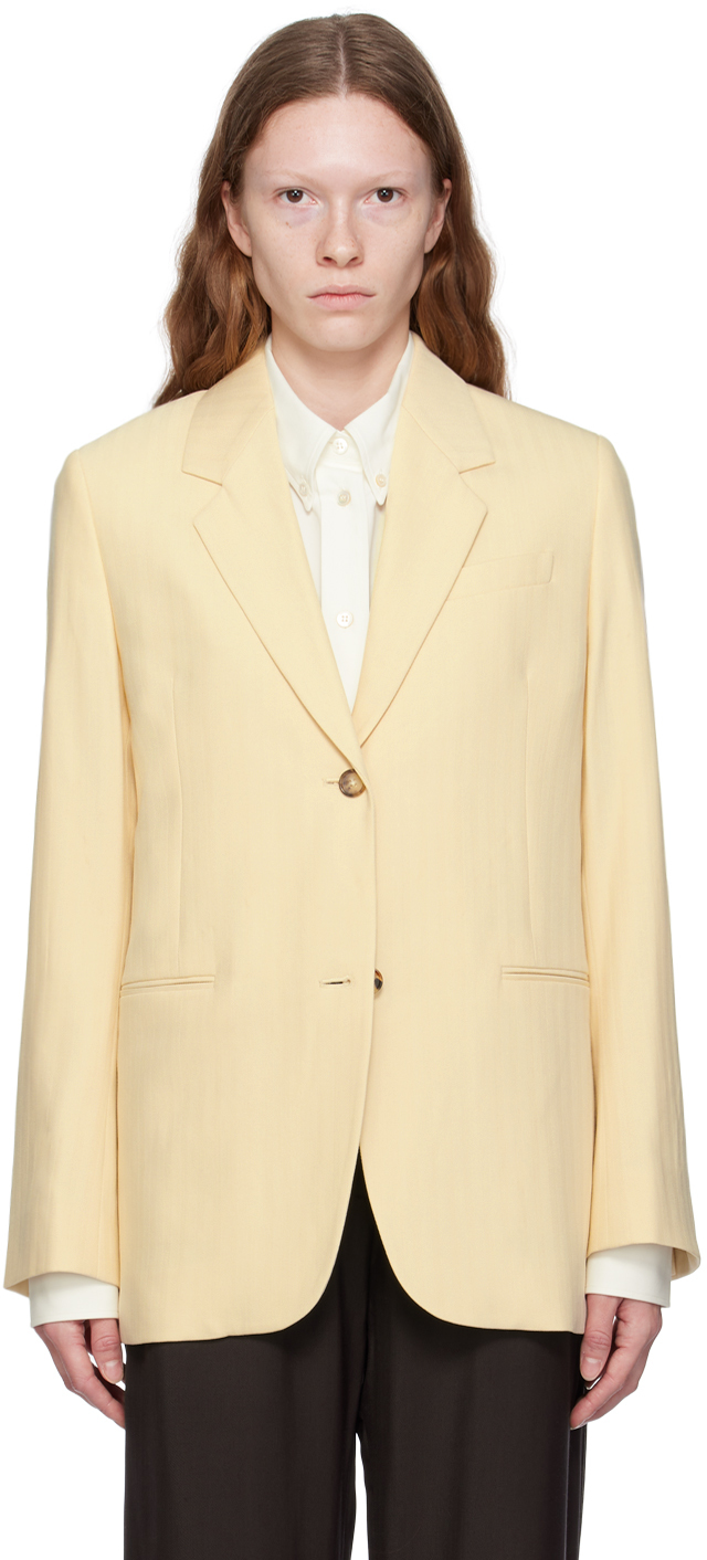 Totême Off-white Tailored Blazer In 702 Bleached Sand