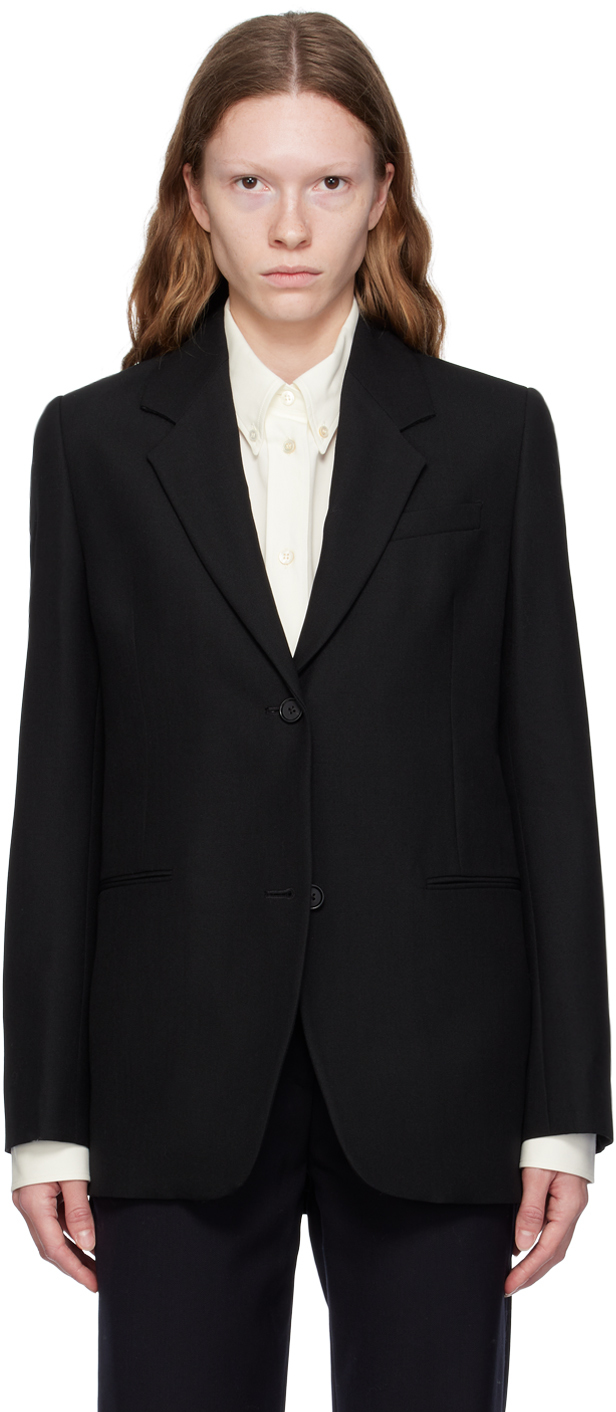 Shop Totême Black Tailored Blazer In 200 Black