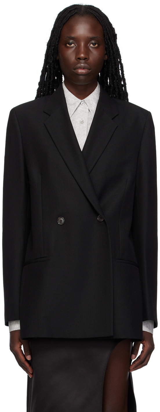 Black Double-Breasted Blazer