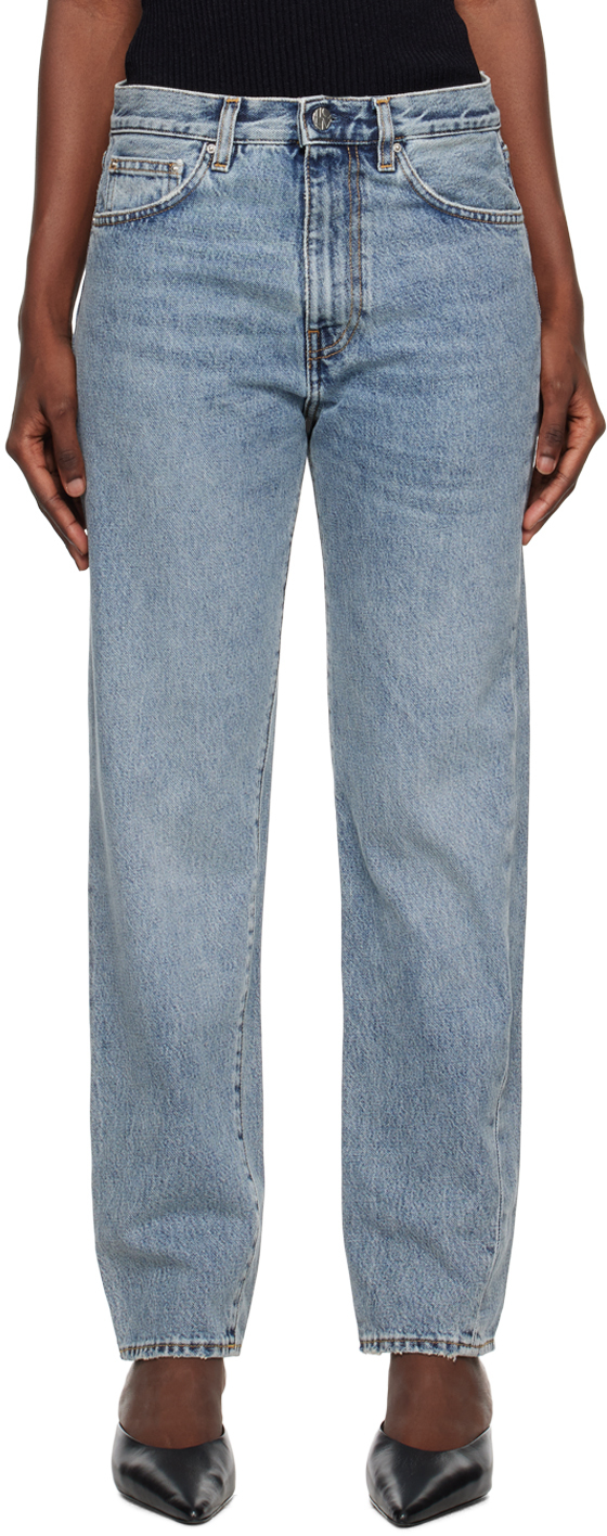 Blue Twisted Seam Jeans