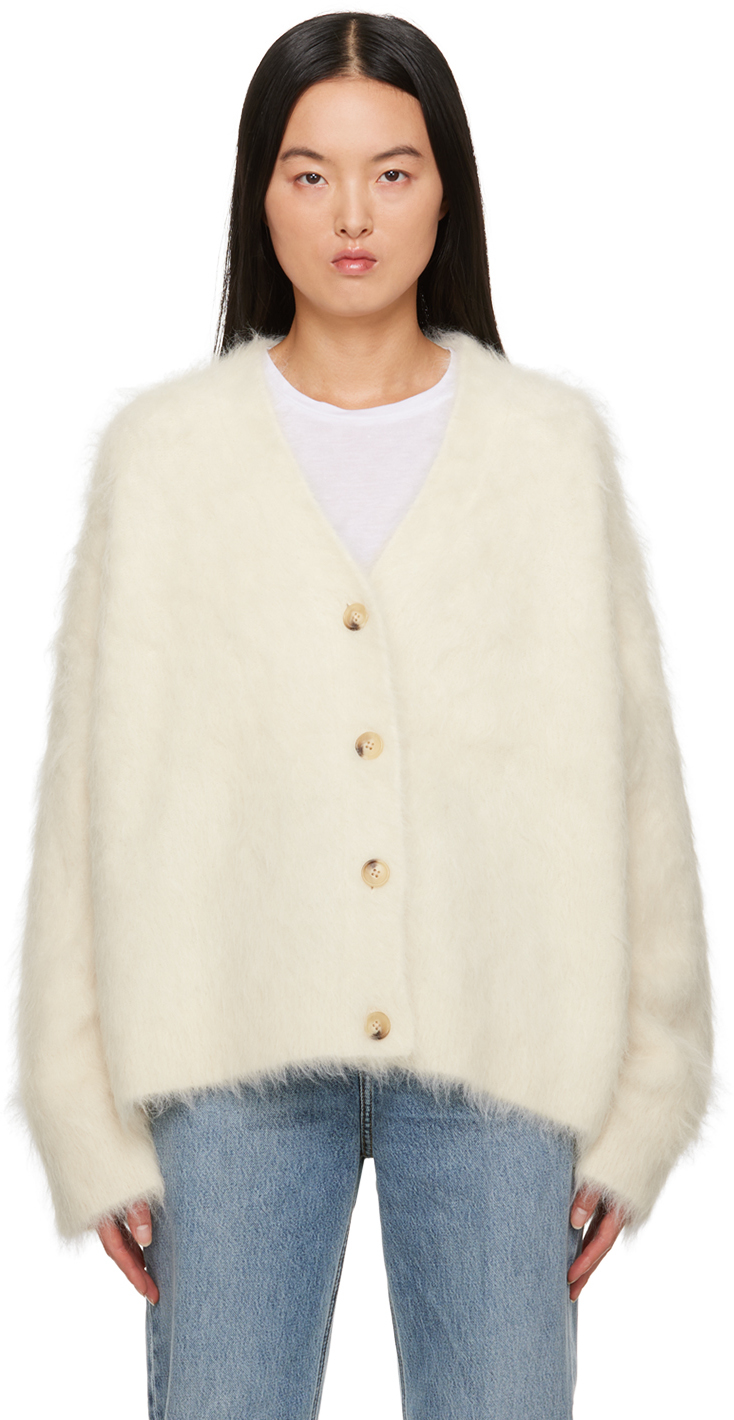 Totême Ssense Exclusive Off-white Cardigan In 160 Ivory