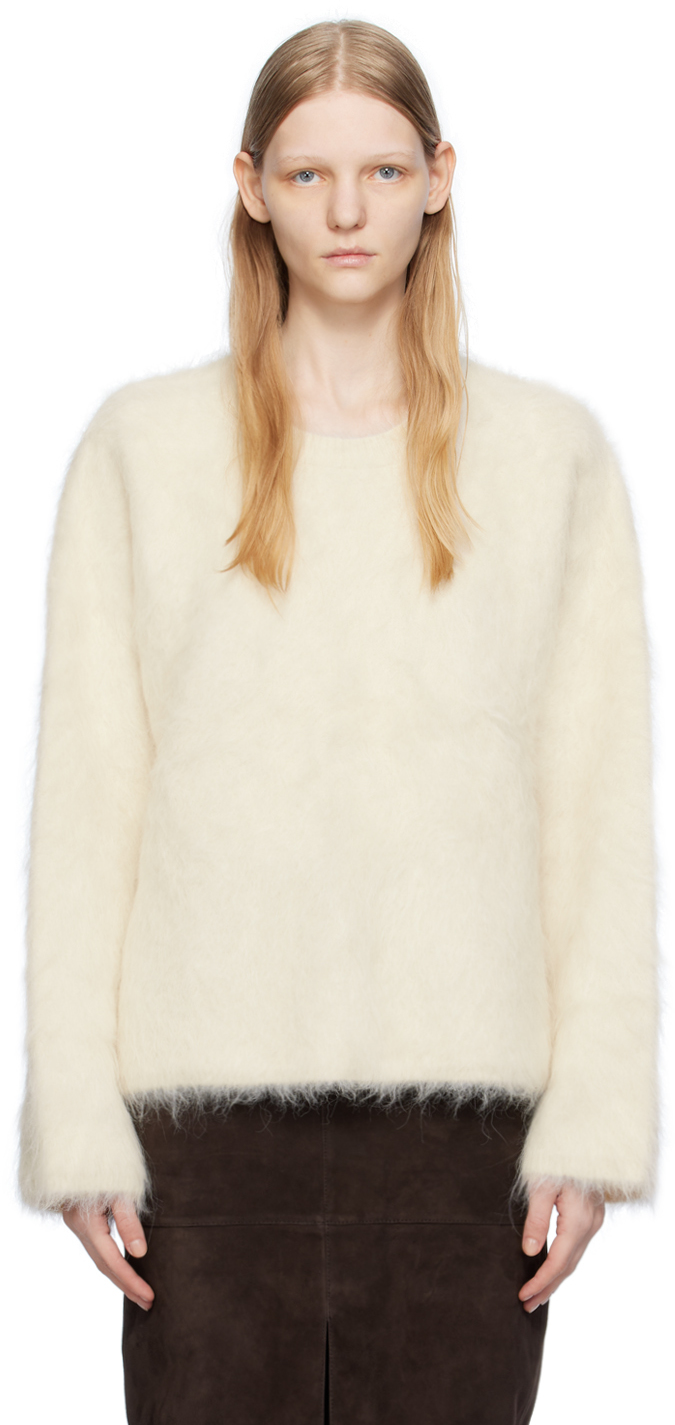 Totême Ssense Exclusive Off-white Jumper In 160 Ivory