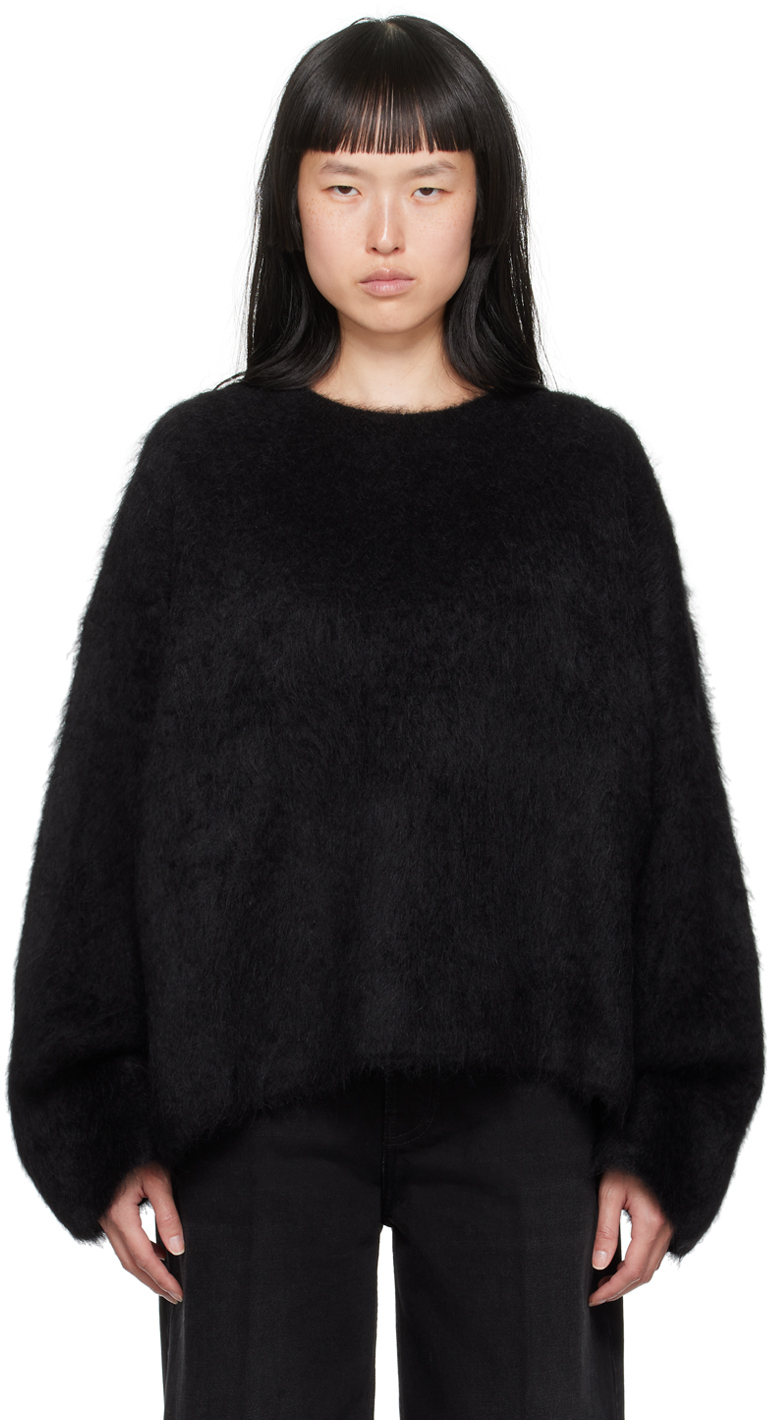 Shop Totême Black Boxy Sweater In 200 Black