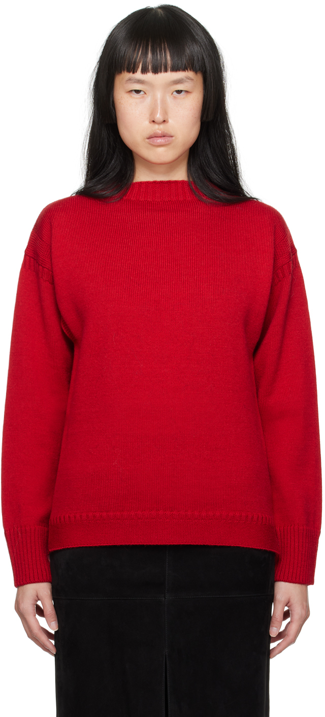 Red Vented Sweater by TOTEME on Sale