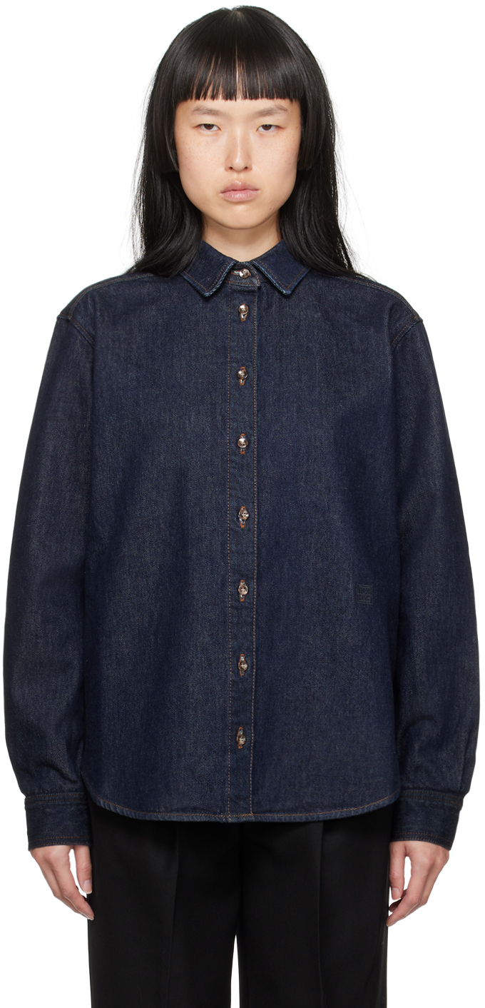 Totême Signature Organic-cotton Denim Shirt In Blue