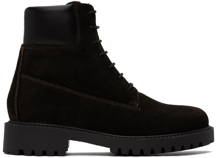 【関税込み】TOTEME ブラウン Husky ブーツ TOTEME: Brown Husky Boots | SSENSE 日本
