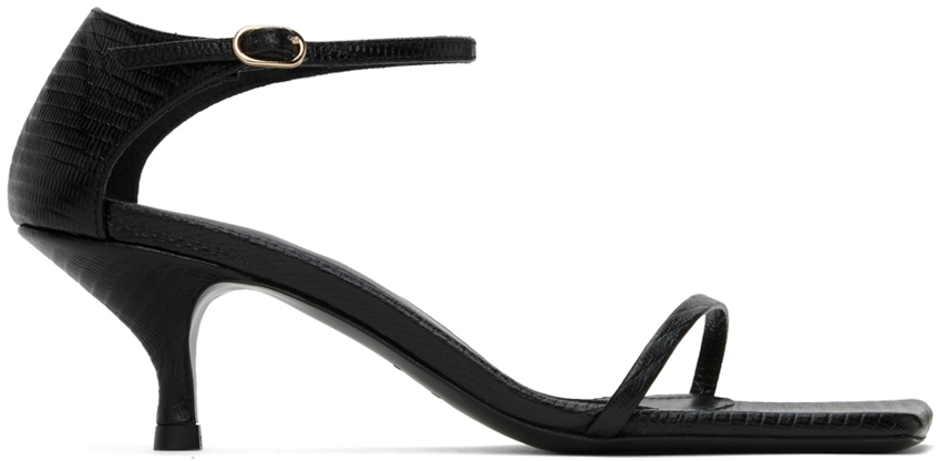 TOTEME ブラック フラットサンダル 約3cmヒール TOTEME】THE FLIP-FLOP HEEL BLACK/ブラックサンダル｜THE STORE