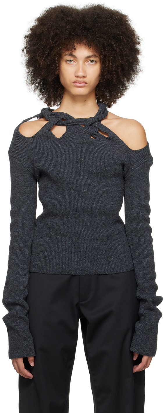 Shoulder hot sale cutout sweater