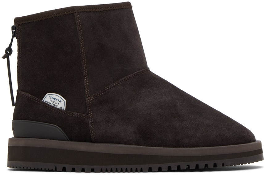 Shop Suicoke Brown Els-mwpab-mid Boots In D.brown