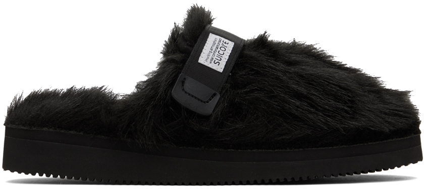 Suicoke: Black ZAVO-2EU Slip-On Loafers | SSENSE