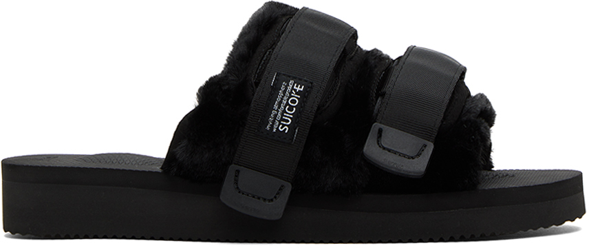 Shop Suicoke Black Moto-furab Sandals