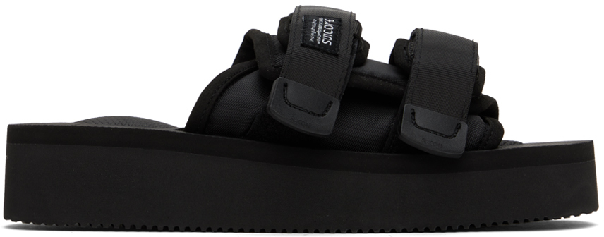 Shop Suicoke Black Moto-po Sandals