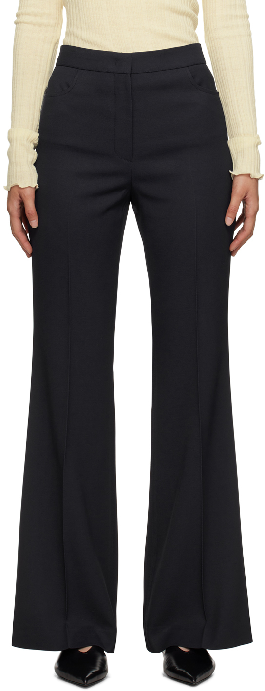 Recto Navy Flared Trousers