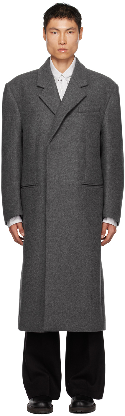 Recto Gray Oversized Coat