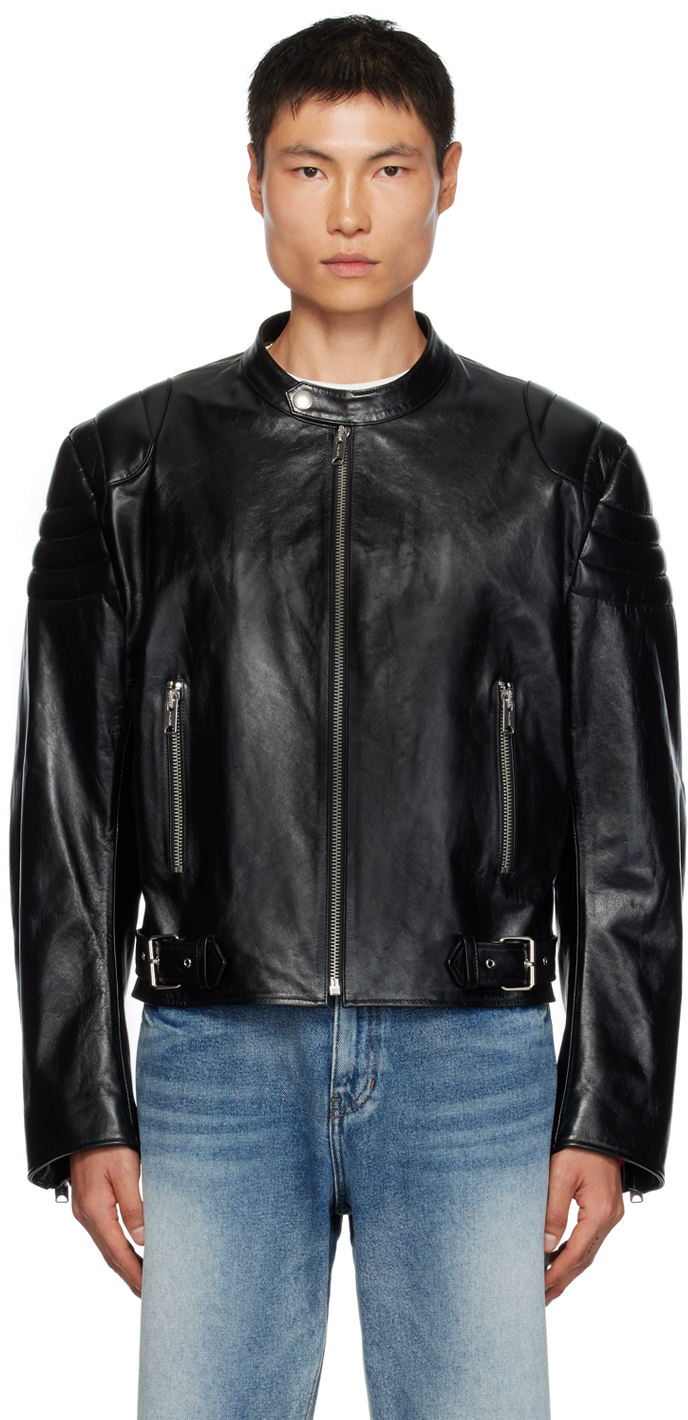 Recto Black Racer Leather Jacket