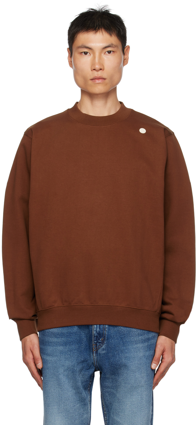 Recto Burgundy Patch Sweatshirt In Rb Red Brown
