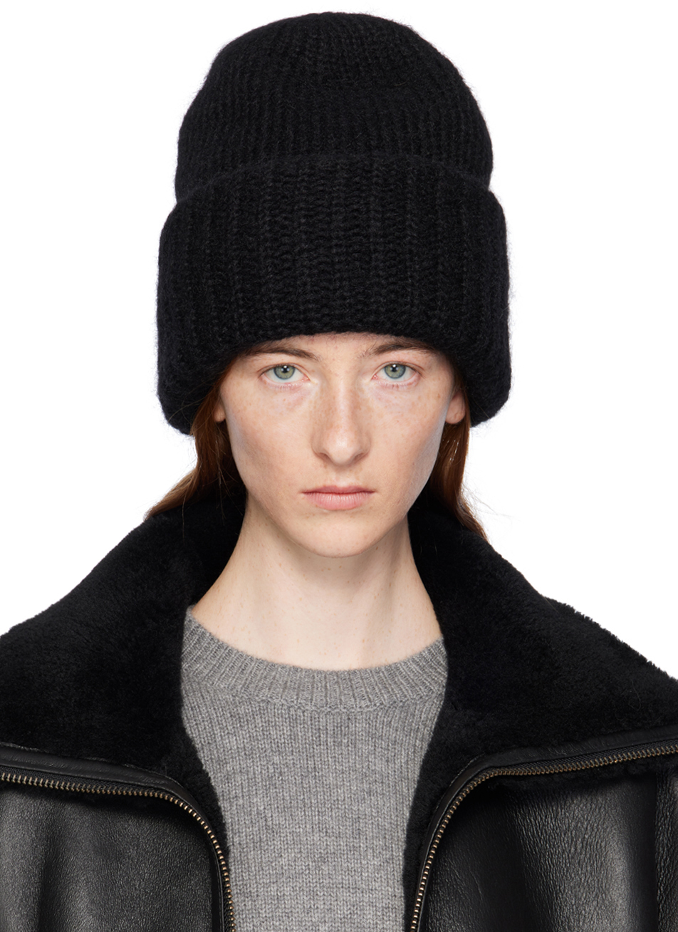 SSENSE UK Exclusive Black Josie Beanie by Teurn Studios on Sale