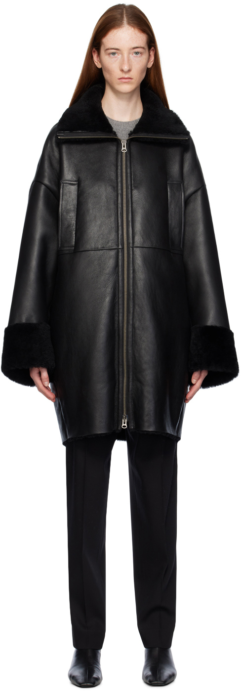 Teurn Studios Ssense Exclusive Black Boelos Leather Jacket