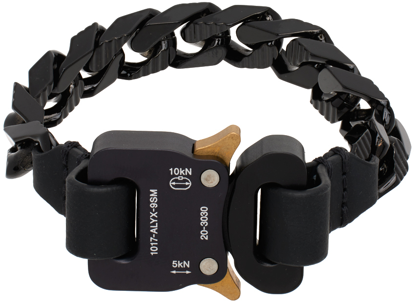 1017 ALYX 9SM: Black Chain Buckle Bracelet | SSENSE Canada