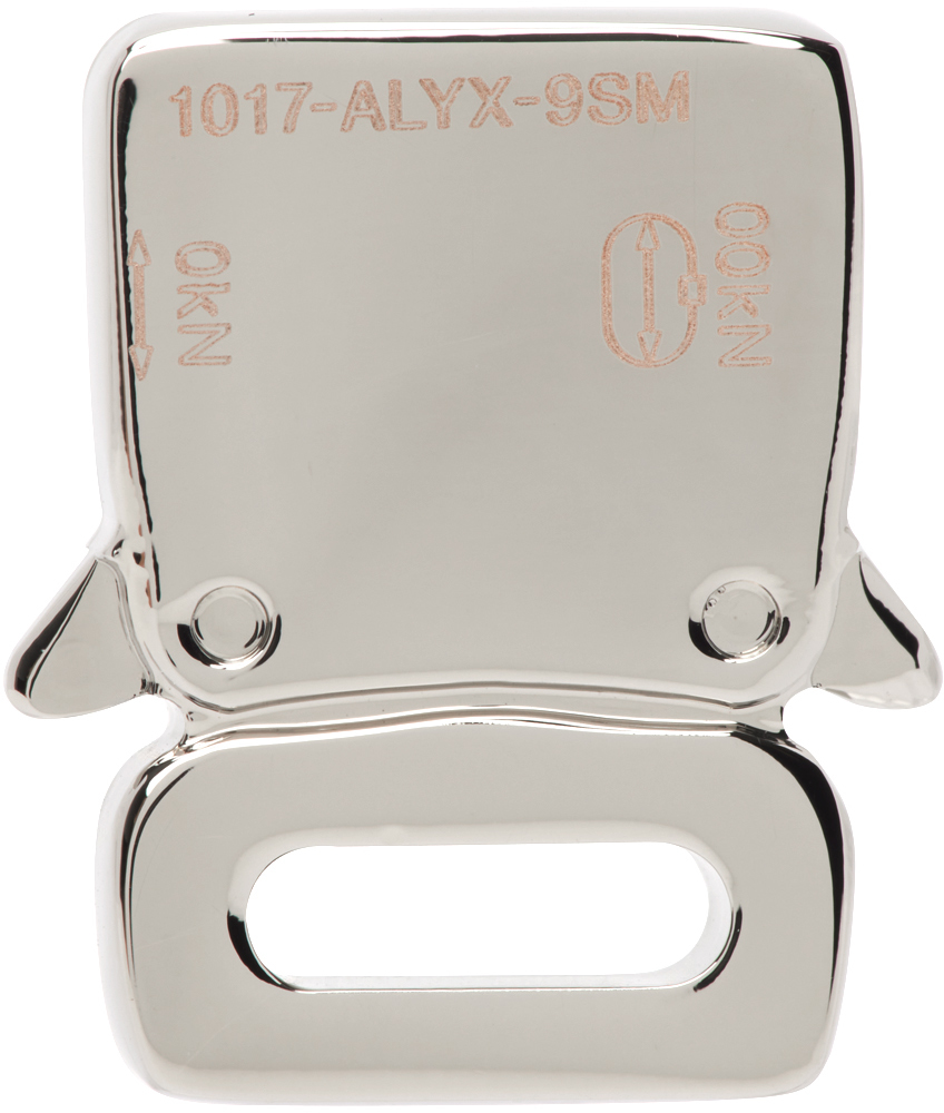 1017 ALYX 9SM: Silver Buckle Single Earring | SSENSE