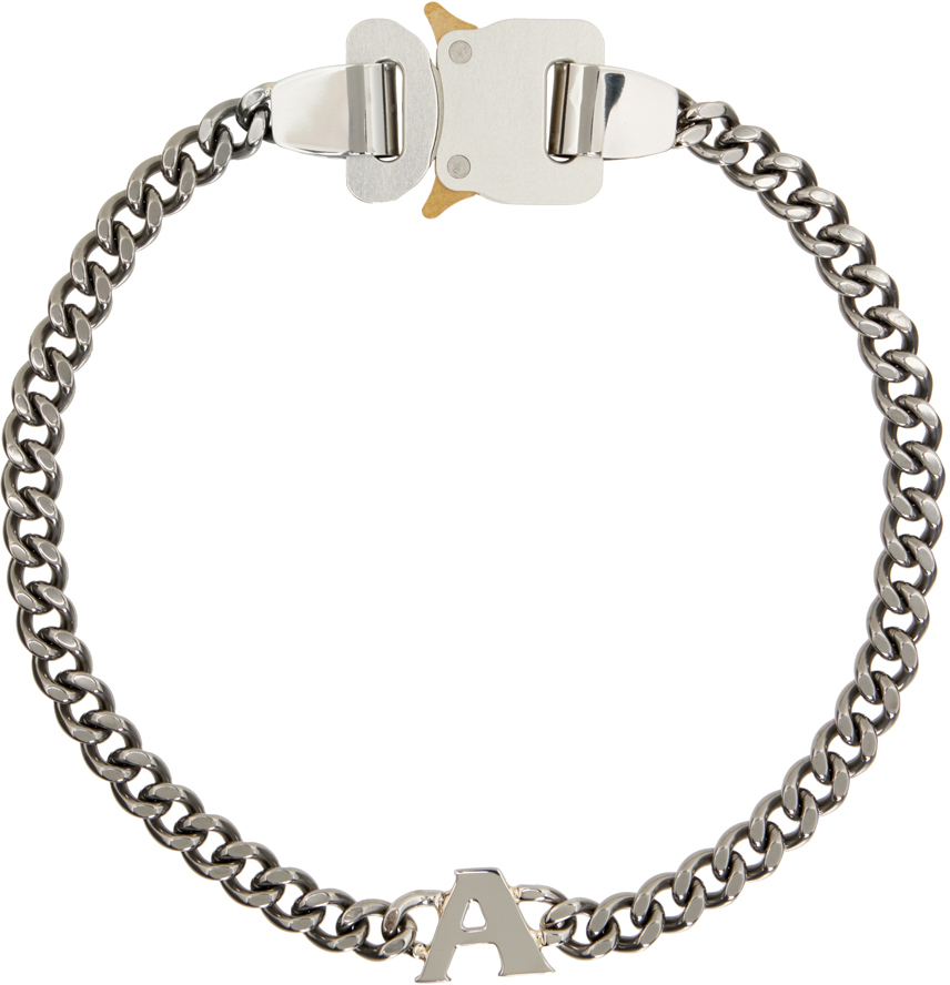 1017 ALYX 9SM: Silver Charm Buckle Necklace | SSENSE Canada