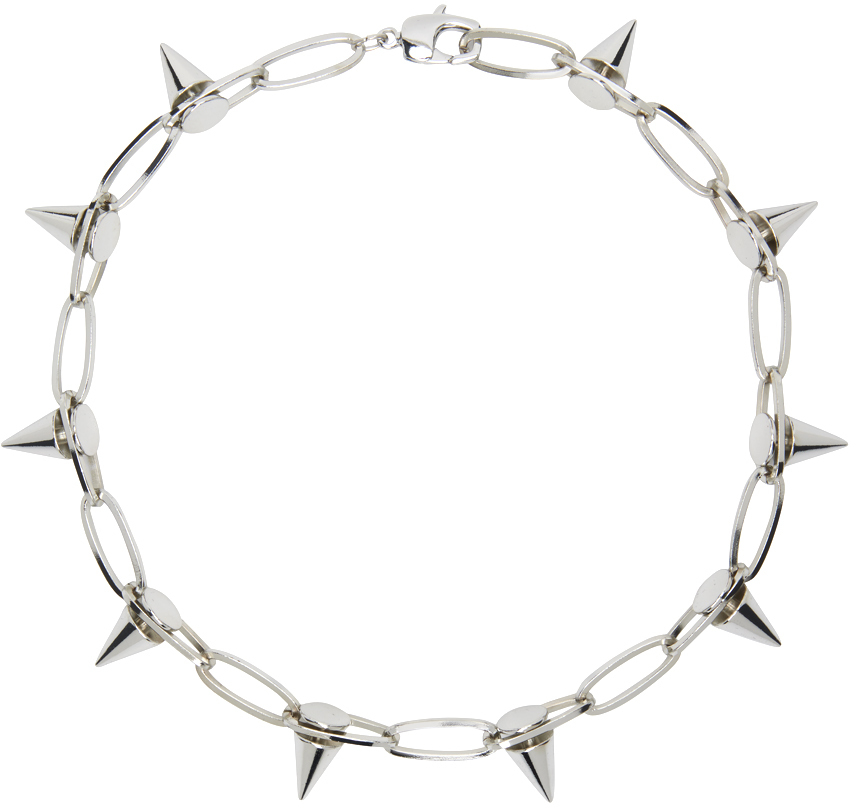 1017 ALYX 9SM: Silver Studded Necklace | SSENSE