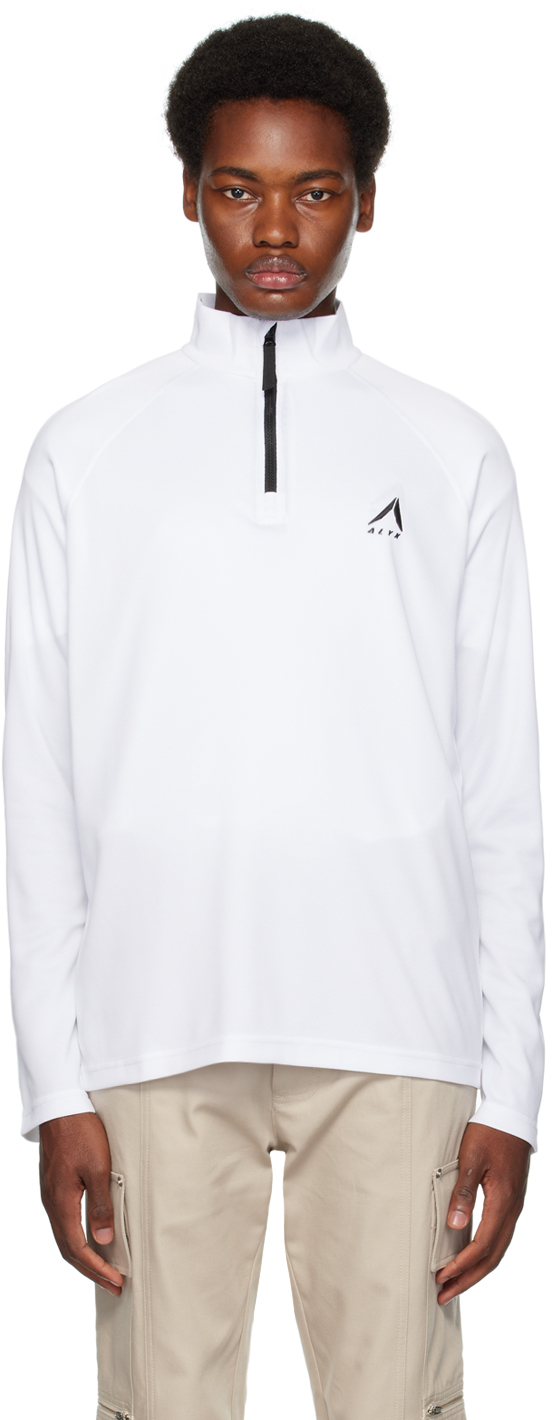 White Quarter Zip Sweatshirt