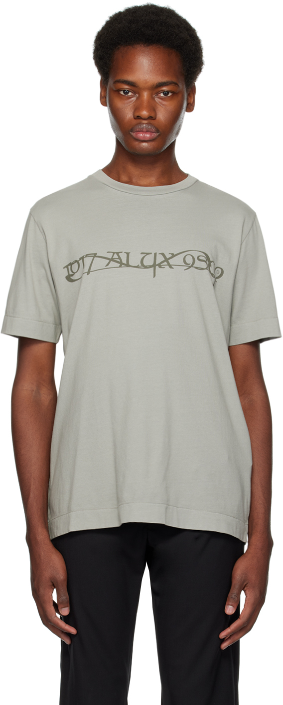 Gray Graphic T-Shirt by 1017 ALYX 9SM on Sale