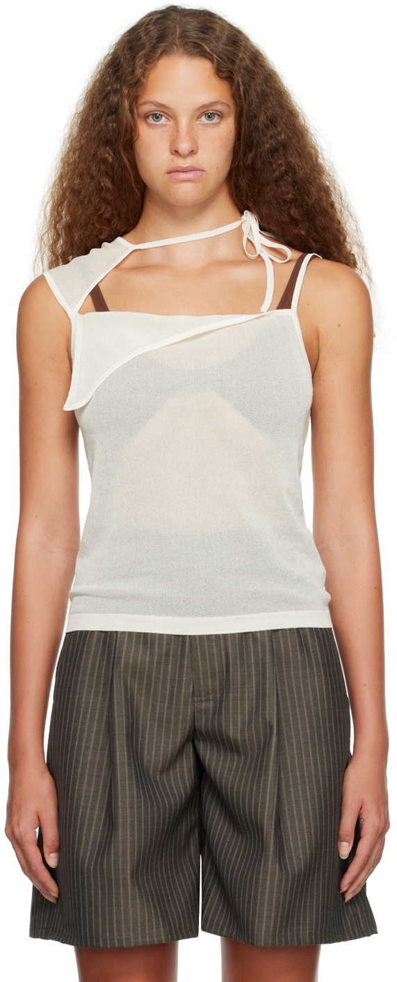Off-White Ivo Tank Top by Maryam Nassir Zadeh on Sale