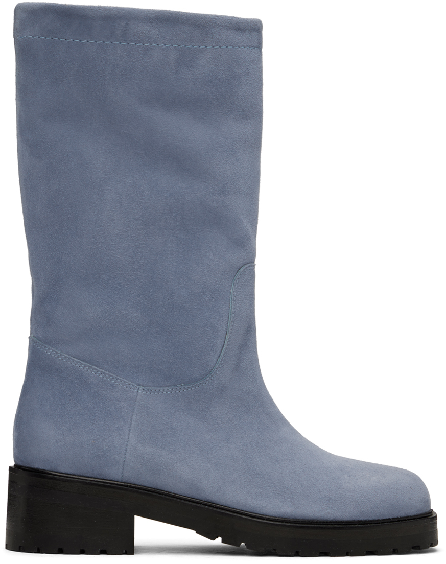 Maryam Nassir Zadeh Blue Belmont Boots In 610 Baltic