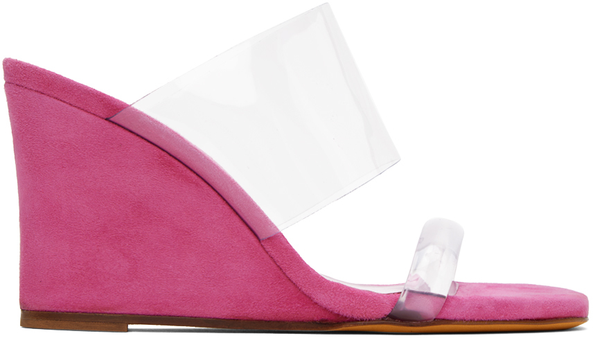 Maryam Nassir Zadeh Pink Olympia Wedge Sandals In 625 Mulberry