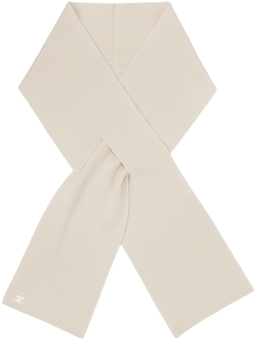 Off-White AC Knit Scarf by Courrèges on Sale