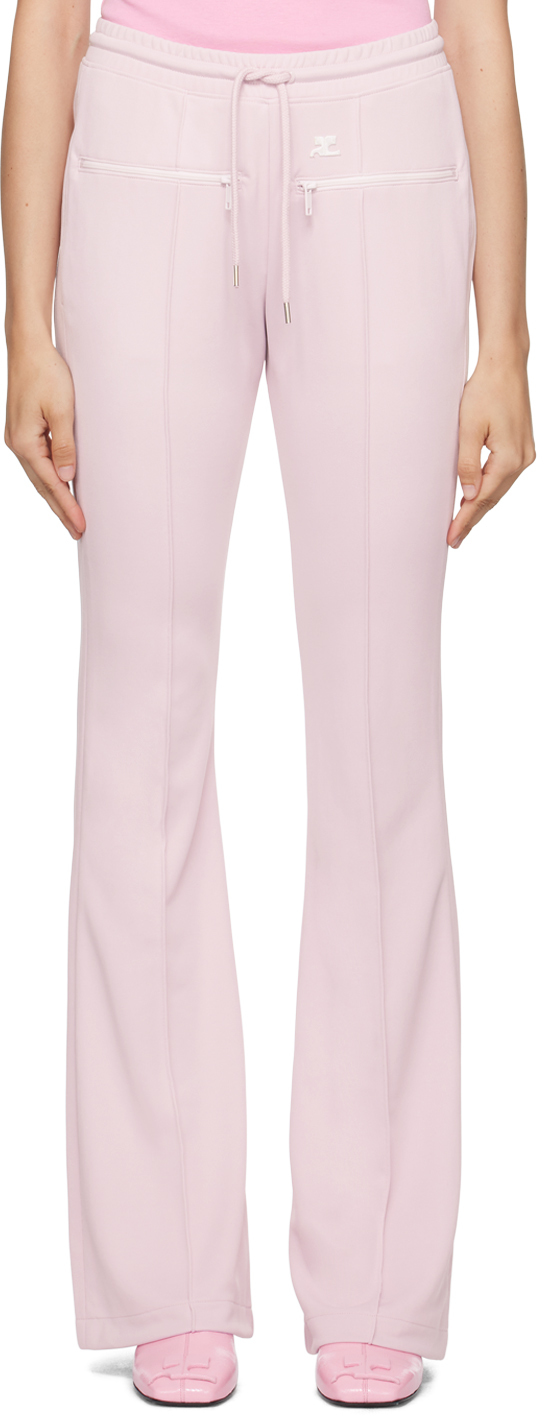 Shop Courrèges Pink Classic Track Pants In Powder Pink