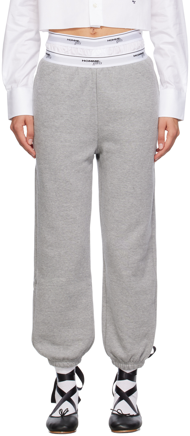 Gray Jacquard Lounge Pants