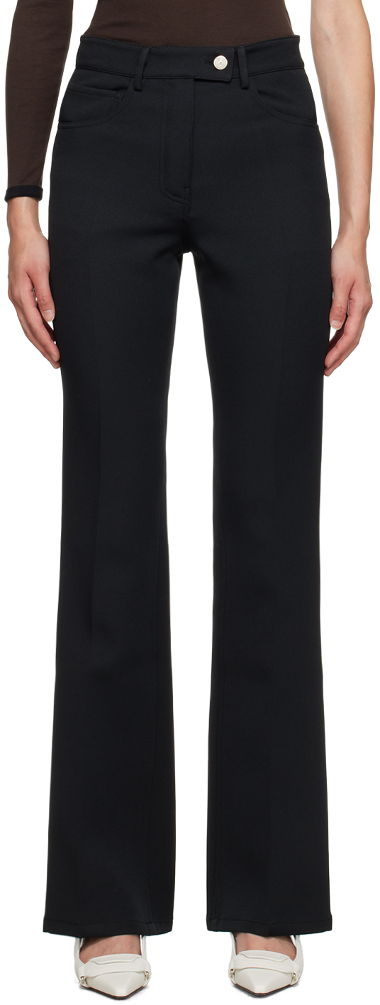 ladies black bootcut trousers with pockets