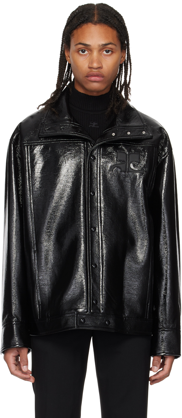 Shop Courrèges Black Oversized Jacket