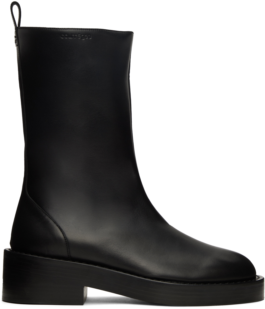 Courrèges Black Embossed Boots