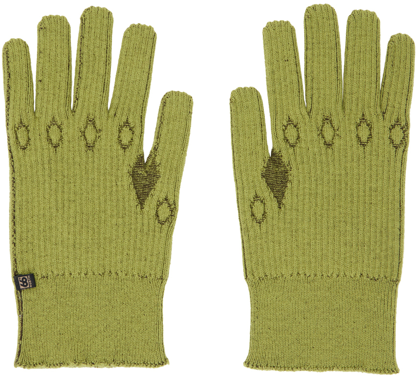 Charlie Constantinou Ssense Exclusive Green Graphic Gloves In 579 Iceland Moss