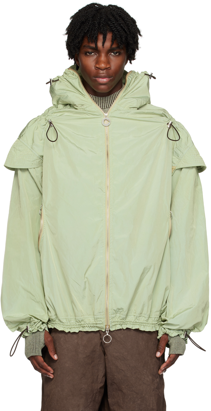 Charlie Constantinou: Green Garment-Dyed Jacket | SSENSE