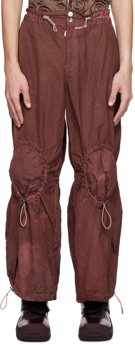 Charlie Constantinou Ssense Exclusive Red Trousers In Red Bordeaux