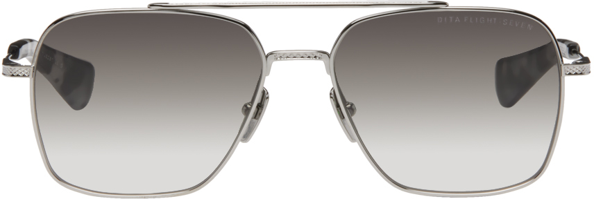 Dita: Gunmetal Flight-Seven Sunglasses | SSENSE Canada