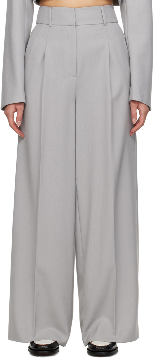 Elleme Grey Tailored Trousers In Grey