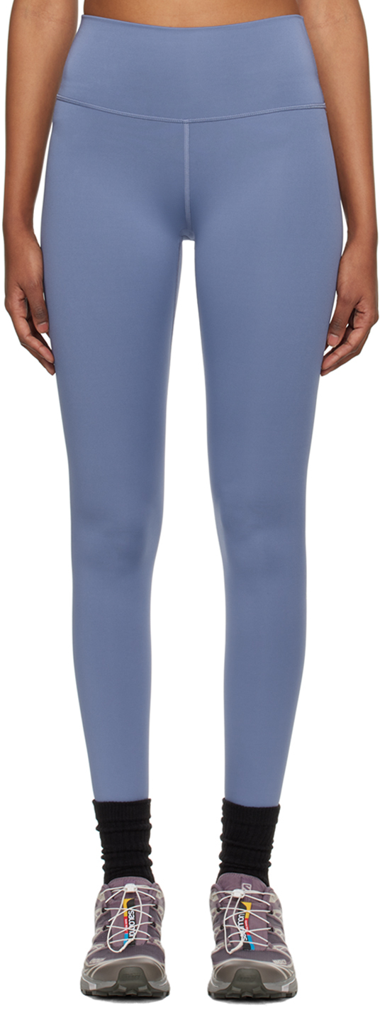 Nile Blue Solar Flare Leggings With High Waist & Stretchy Spandex Fit  156496 