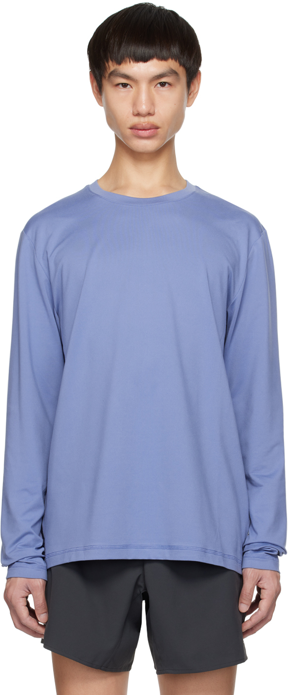 Alo Yoga Purple Conquer Reform Long Sleeve T-shirt In Infinity Blue