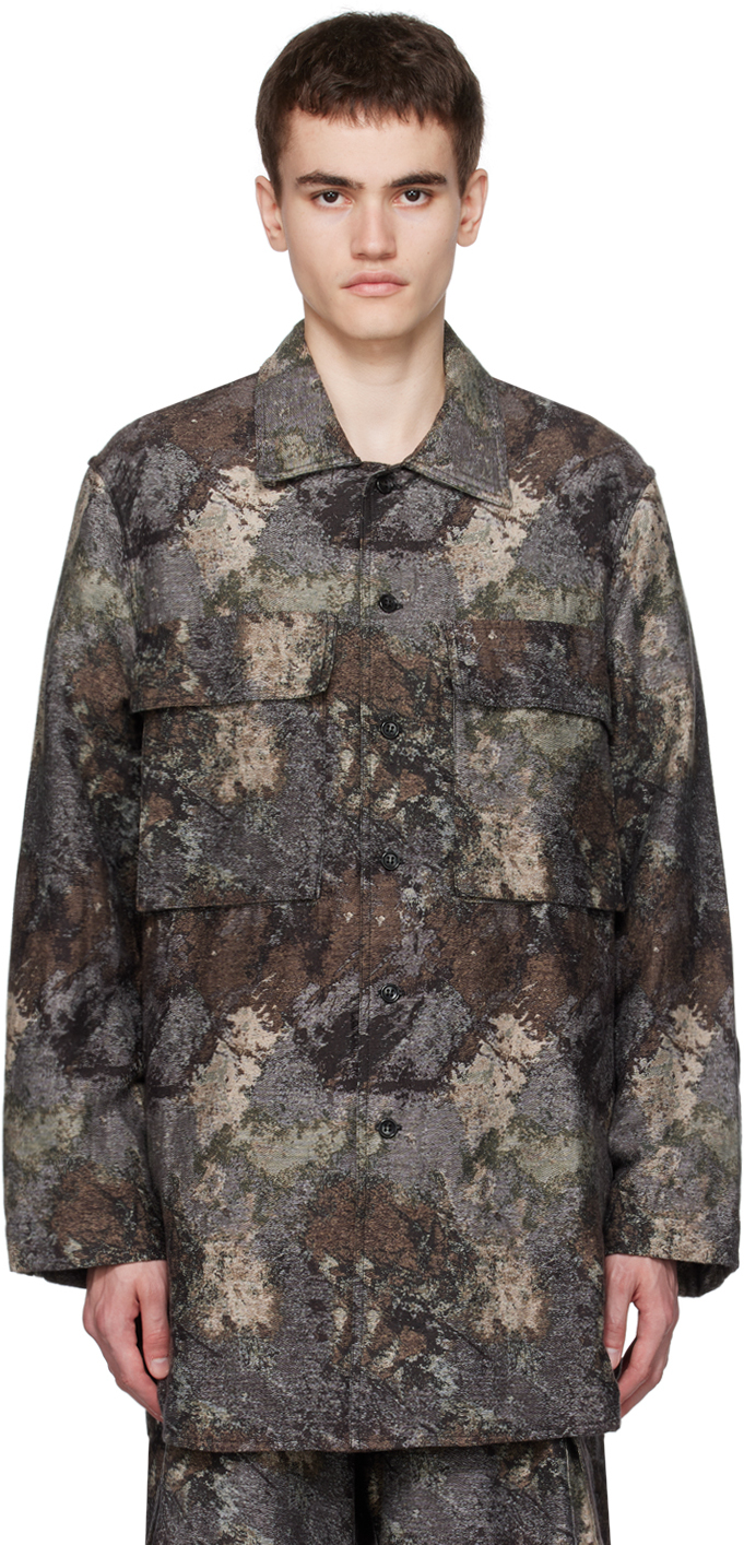 TAAKK: Brown Jacquard Jacket | SSENSE