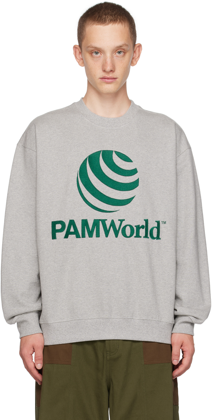 Shop Perks And Mini Gray P.a.m. World Sweater In Grey Marle